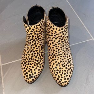 Sole Society animal print booties, size 6.5